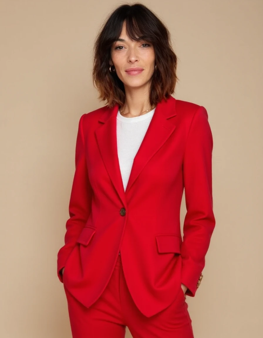 Red Power Suit